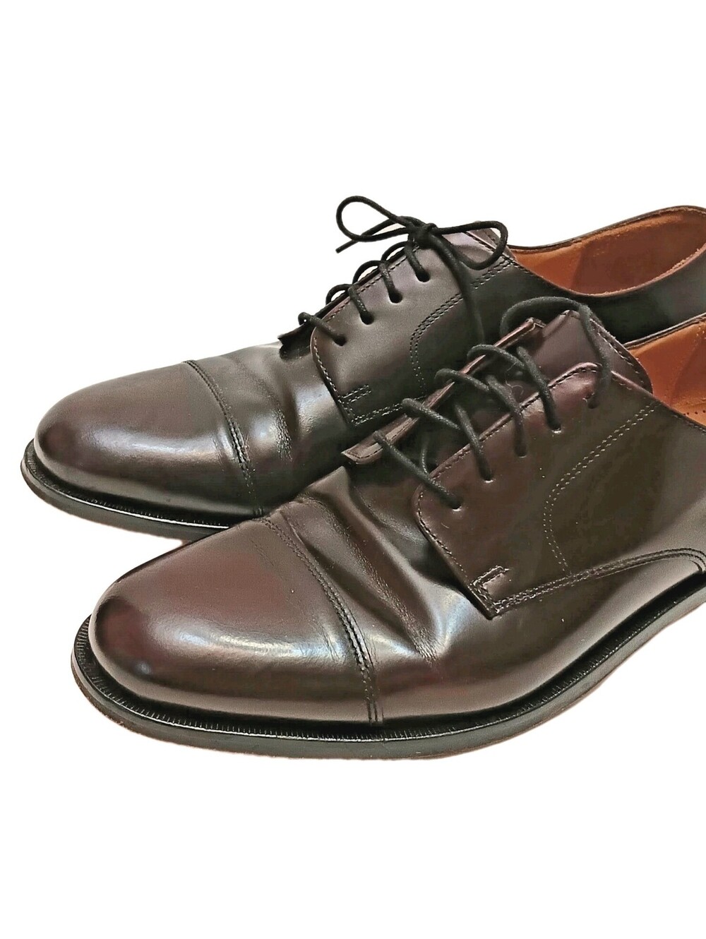 Cole Haan Mens Caldwell C02702 Burgundy Leather Oxford Dress Shoes Size 10.5 D
